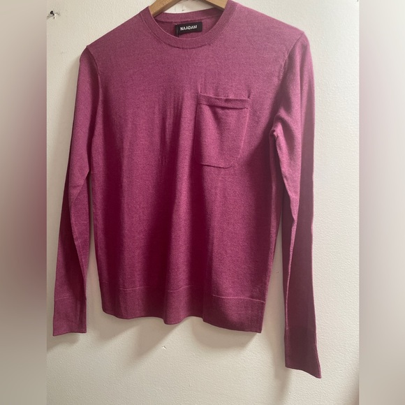 NAADAM Women's Crewneck Sweater in Burgundy - Picture 1 of 2